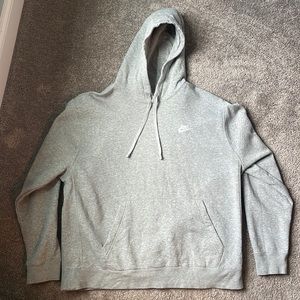 Nike hoodie- Size XL Gray with white Nike logo